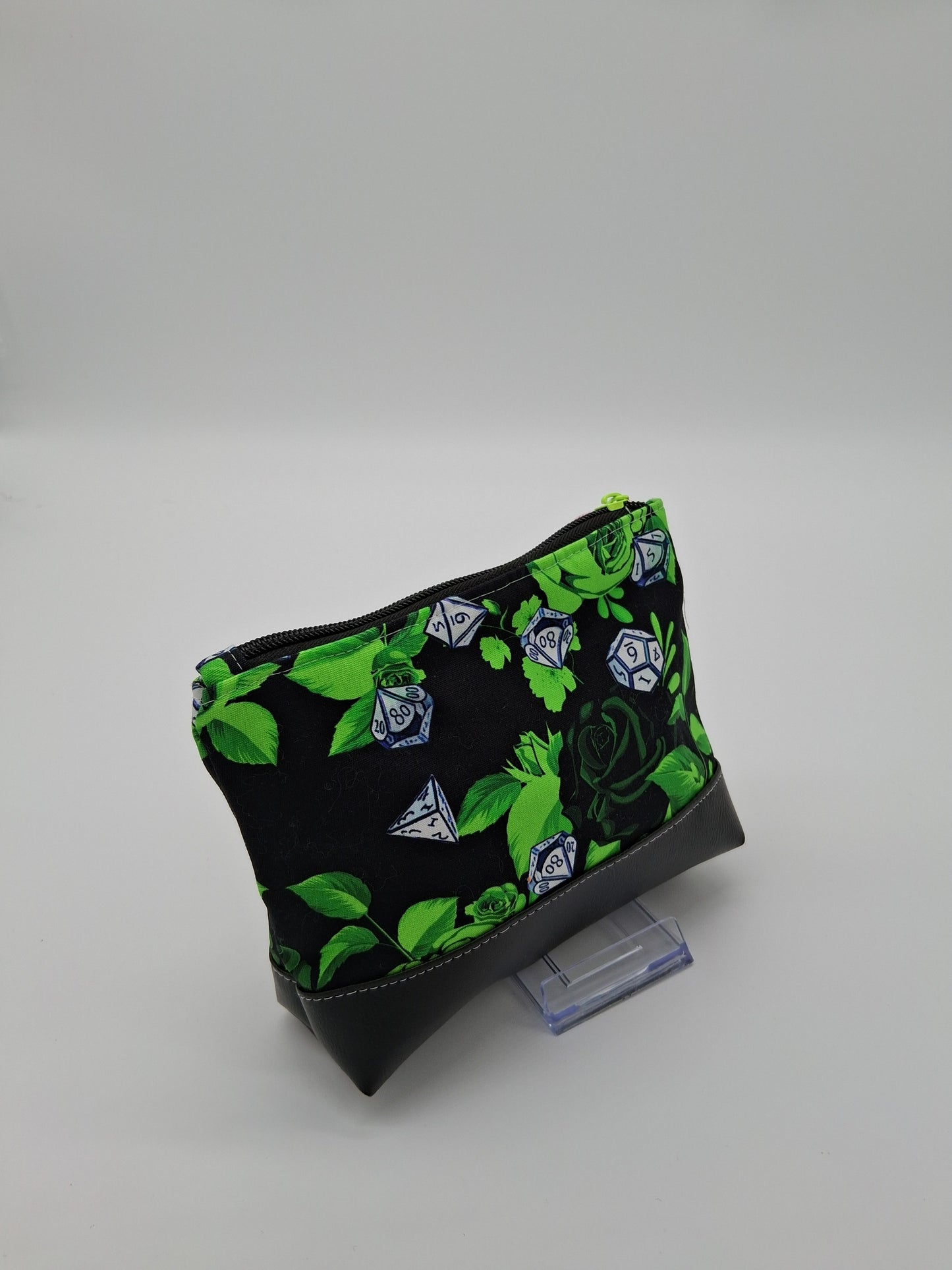 green floral dice v. 2 boxy pouch