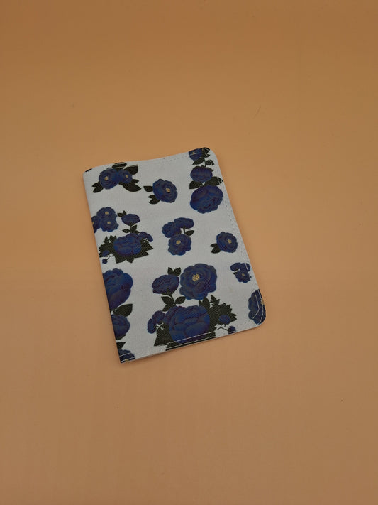 blue roses passport holder