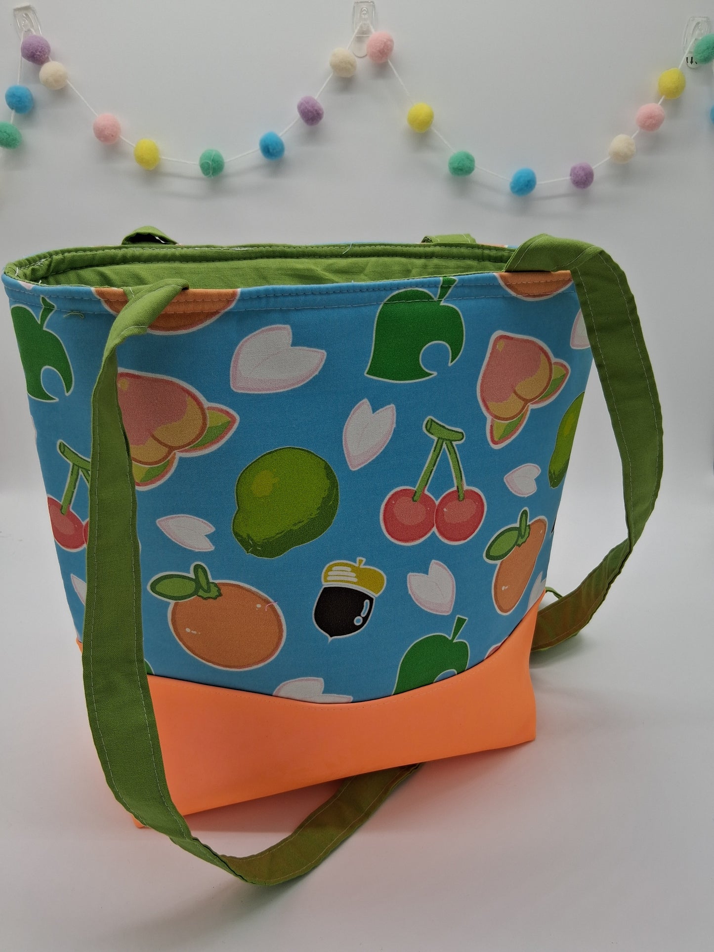 island fruits v. 1 large zippered tote