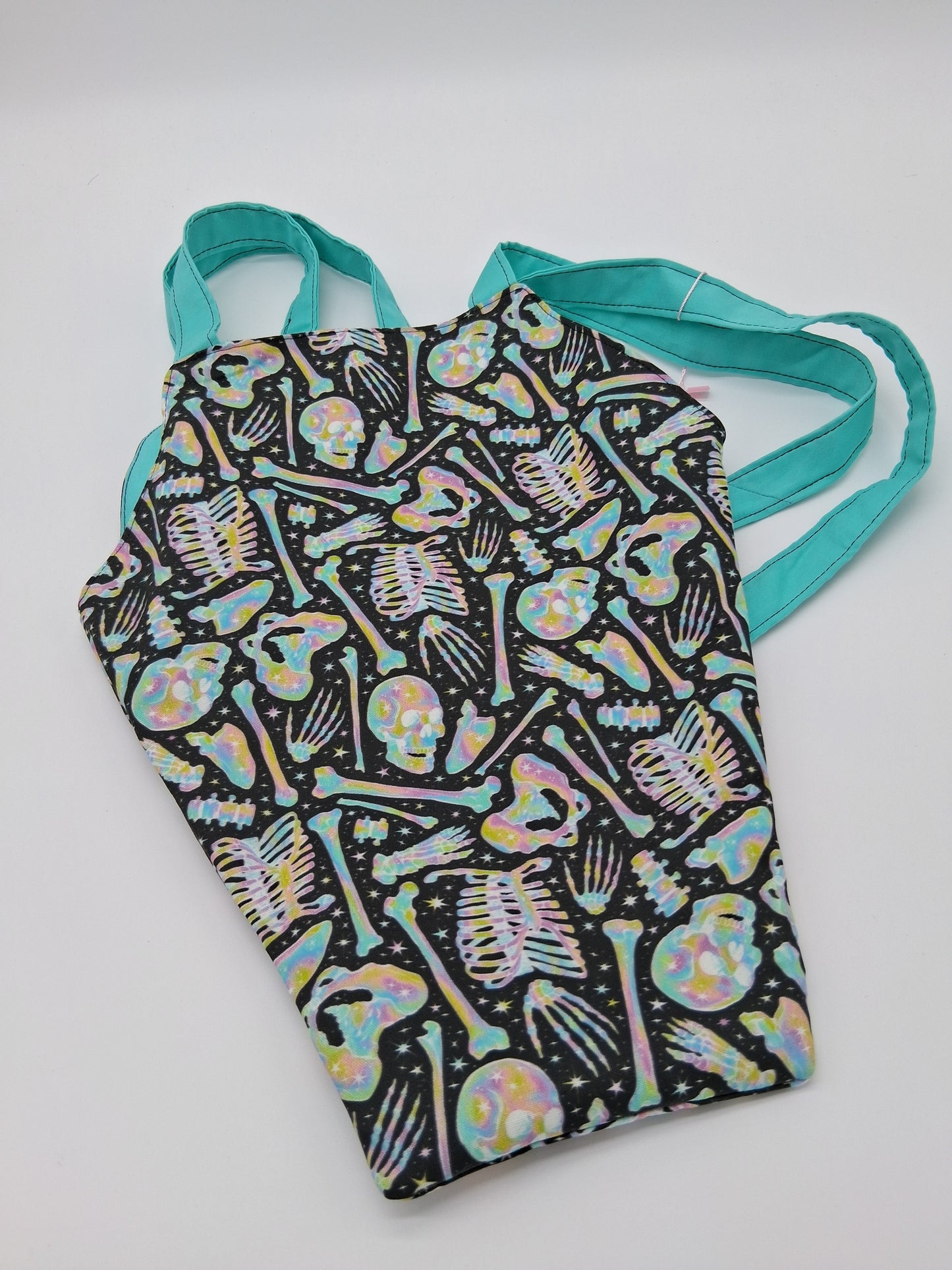 pastel rainbow bones v. 2 coffin tote