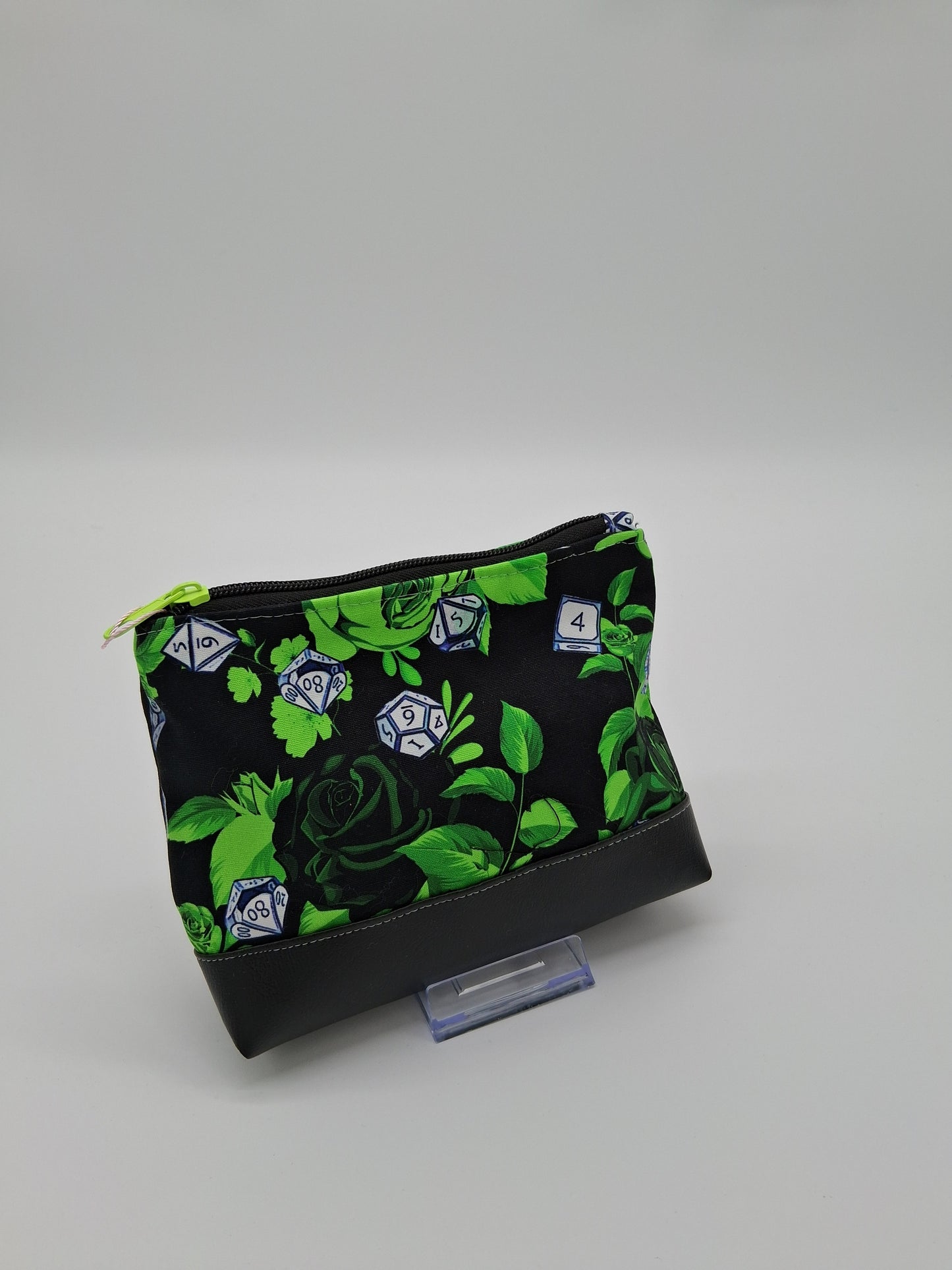 green floral dice v. 2 boxy pouch