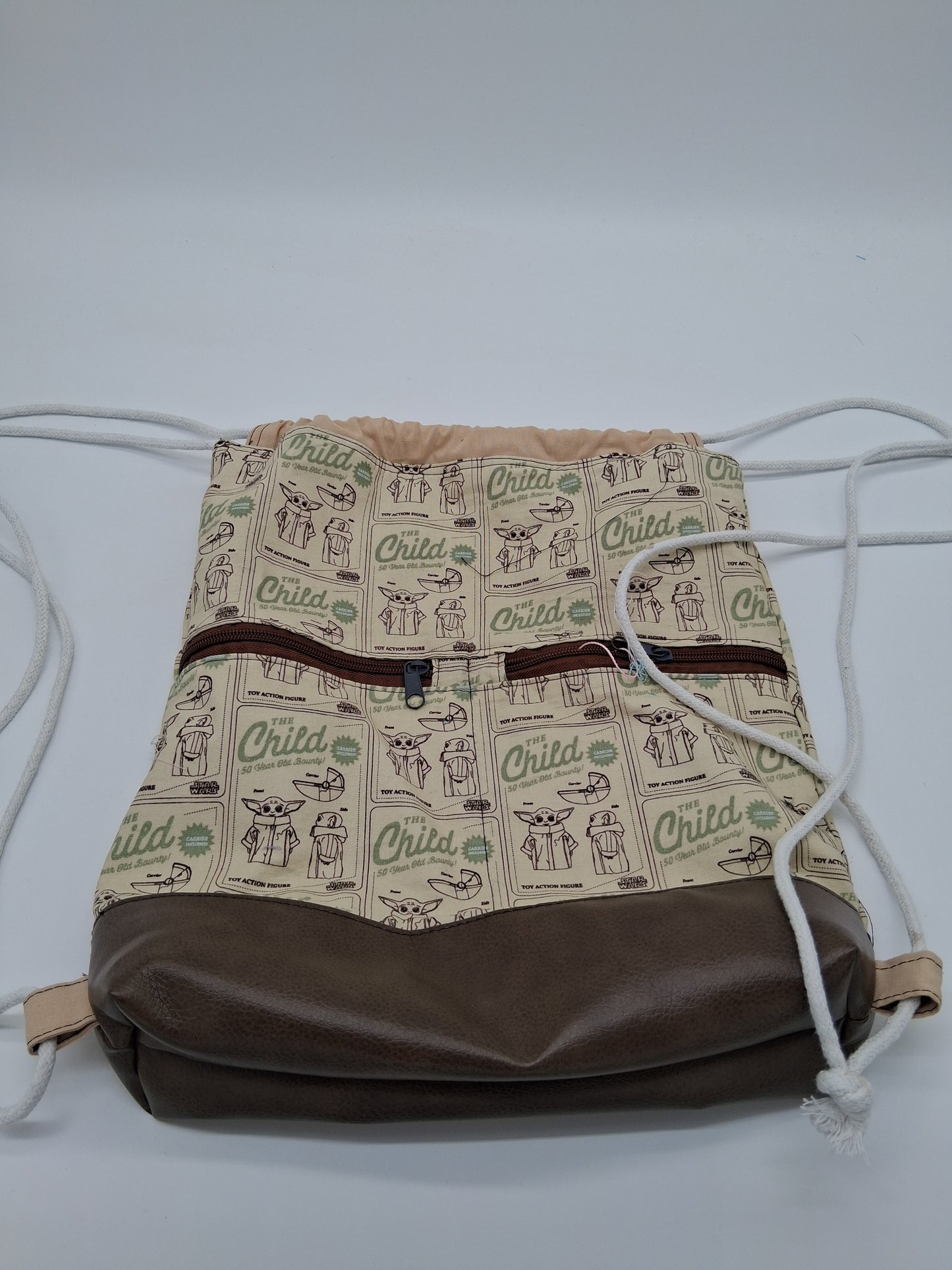 green guy v. 1 Begonia drawstring backpack