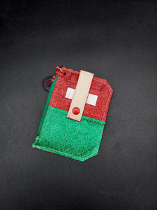 green and red Forget-me-not wallet