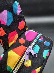 rainbow geo Lotus sling bag