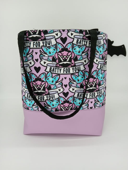 batty for you large tote