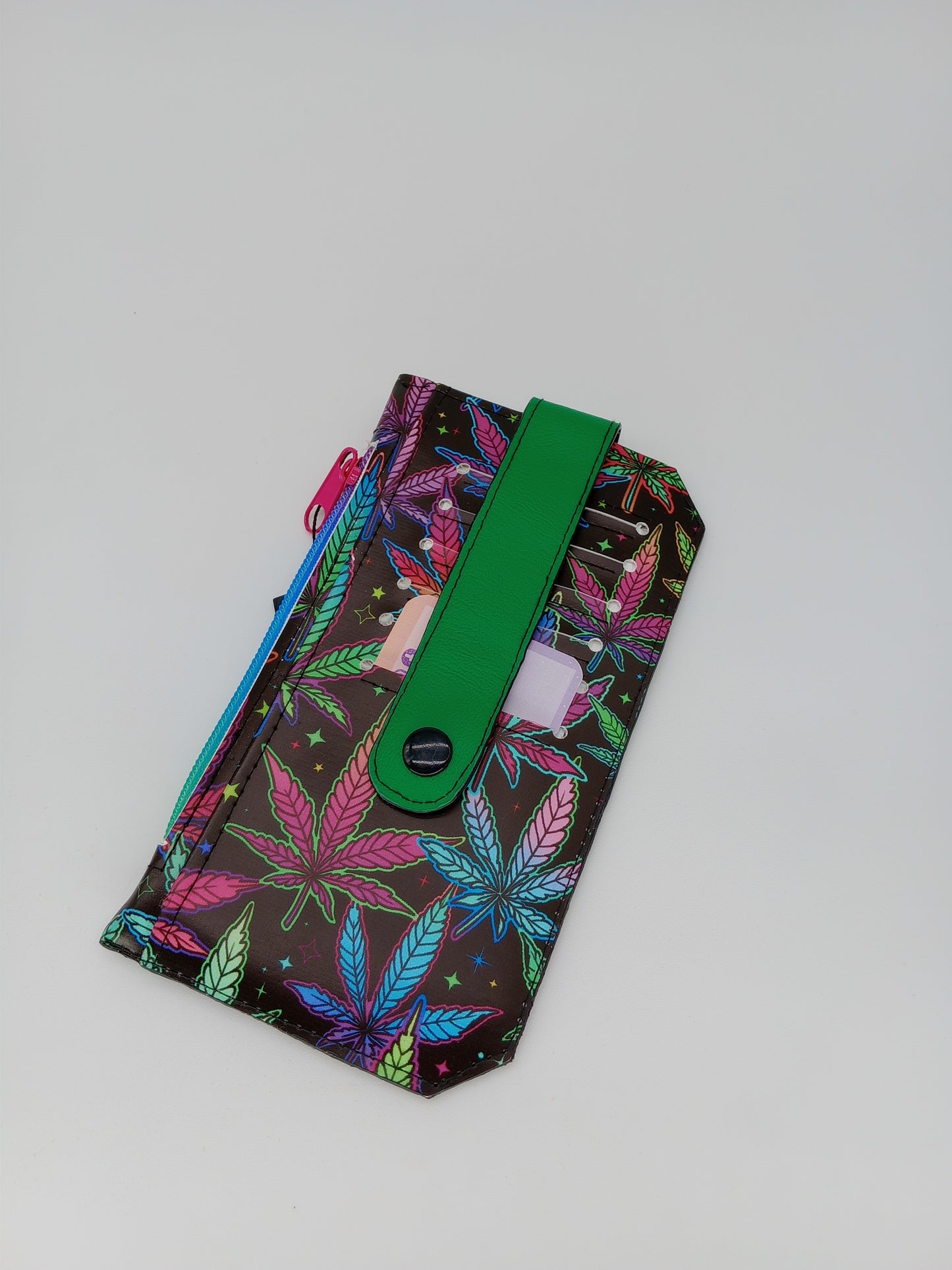 rainbow leaf Periwinkle wallet