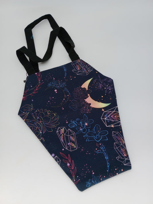 witchy moons coffin tote