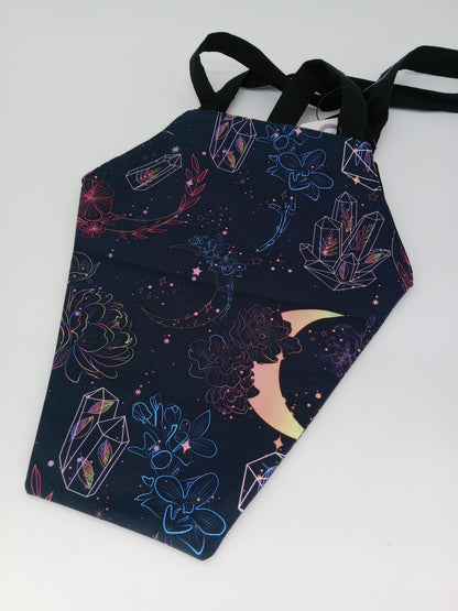 witchy moons coffin tote