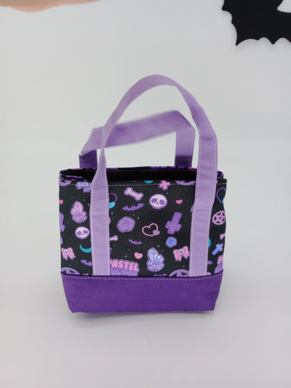 pastel goth black v. 2 mini tote