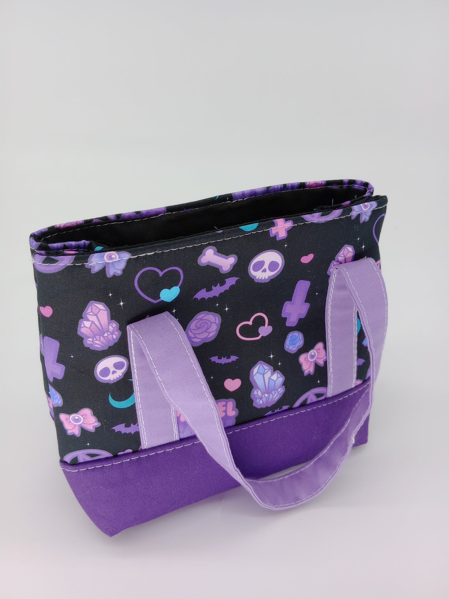 pastel goth black v. 2 mini tote