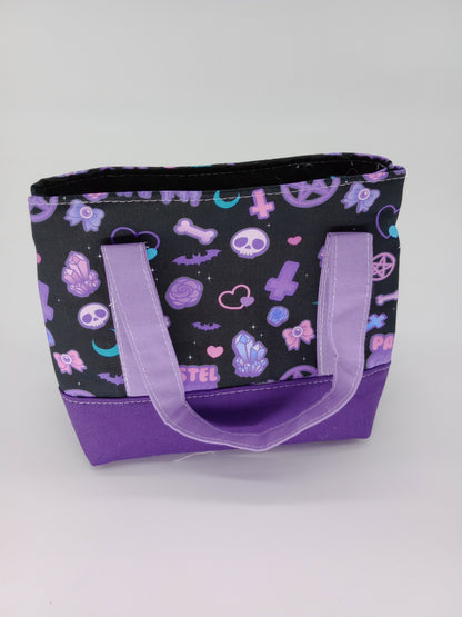 pastel goth black v. 2 mini tote