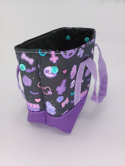 pastel goth black v. 2 mini tote