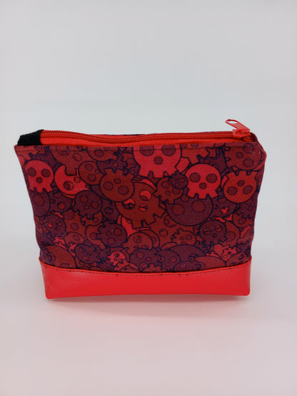 red and black skulls v. 3 boxy pouch