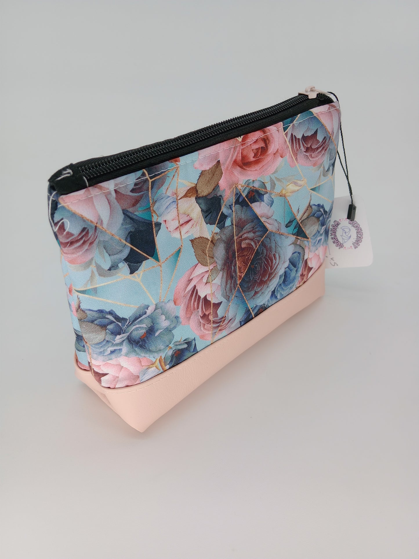 geometric floral v. 5 boxy pouch