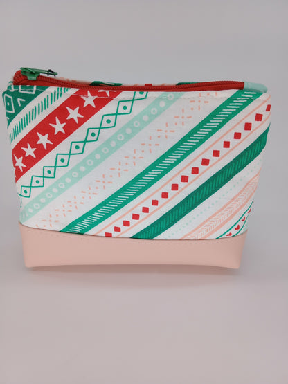 holiday stripes v. 3 boxy pouch