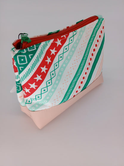 holiday stripes v. 3 boxy pouch