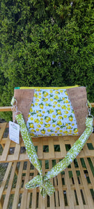 lemon cork v.2 floral Sunflower crossbody bag