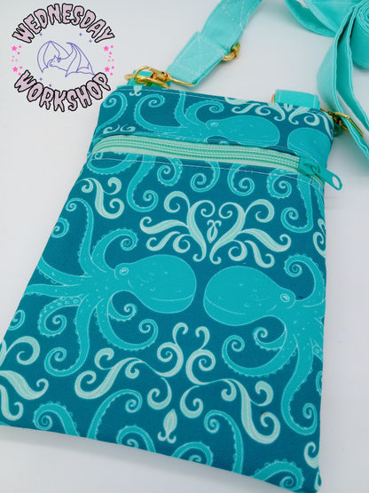 seafoam octopus Lobelia mini crossbody