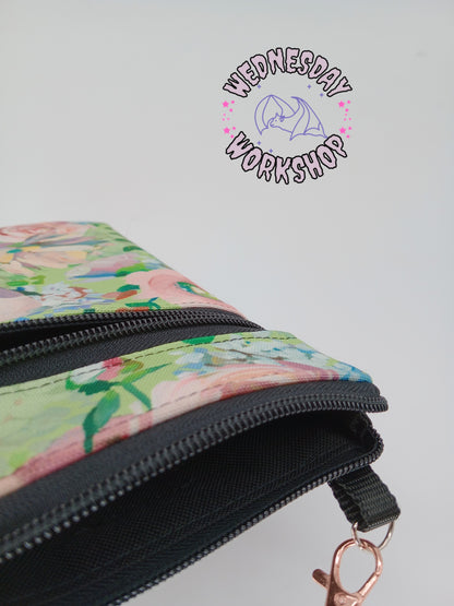 painted flowers mini crossbody