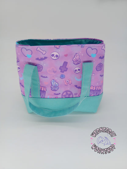 lavender pastel goth v. 2 mini tote