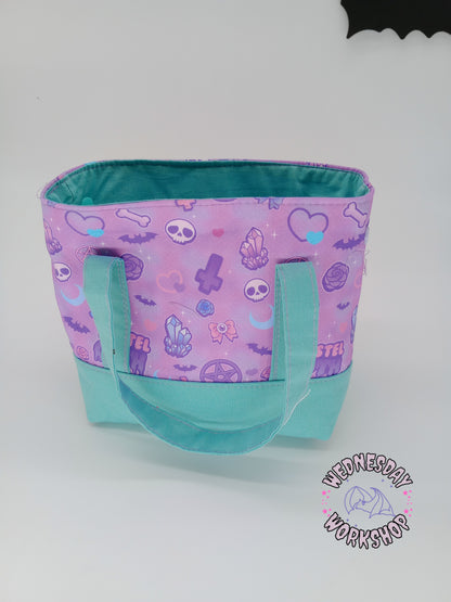 lavender pastel goth v. 2 mini tote