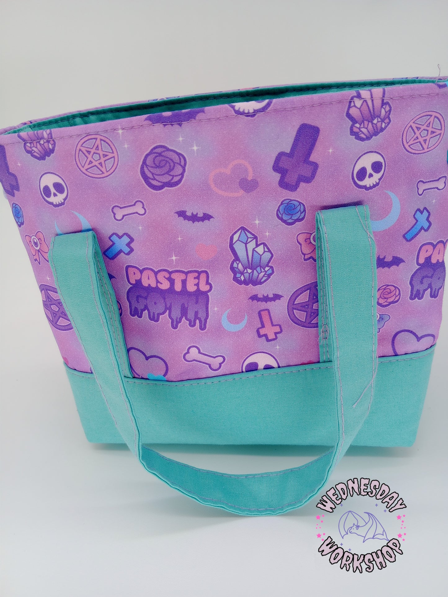 lavender pastel goth v. 2 mini tote