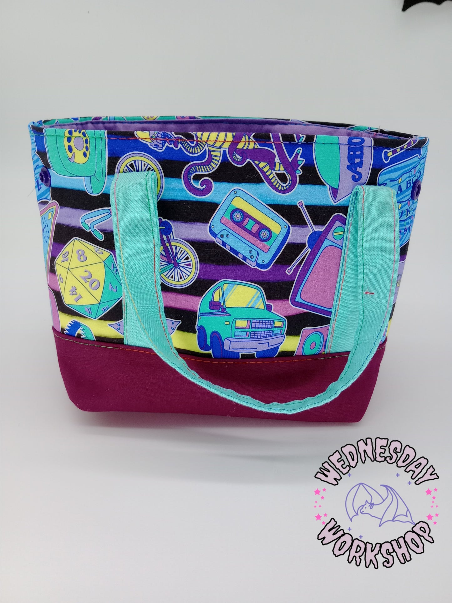 80s nostalgia mini tote