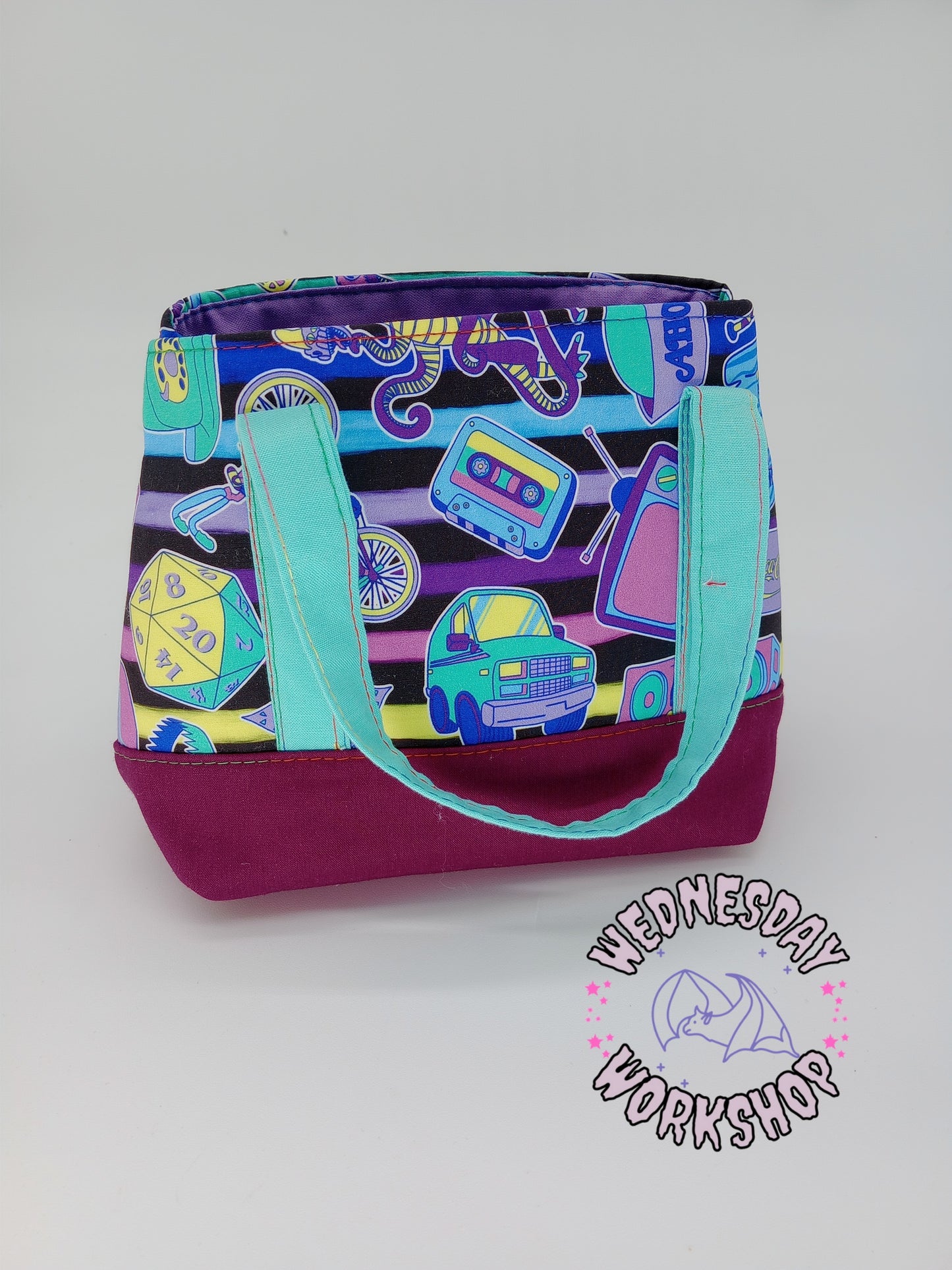 80s nostalgia mini tote