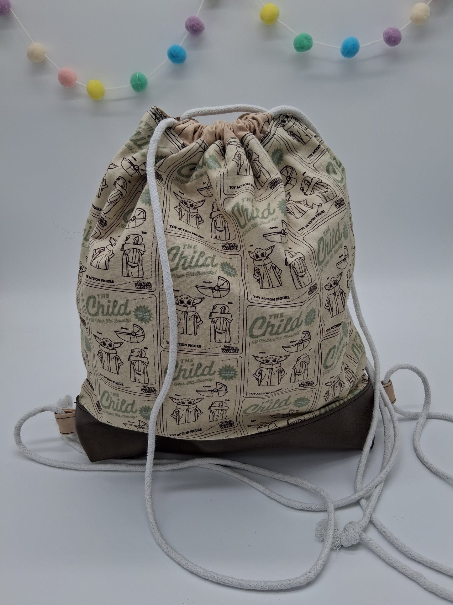 green guy v. 1 Begonia drawstring backpack