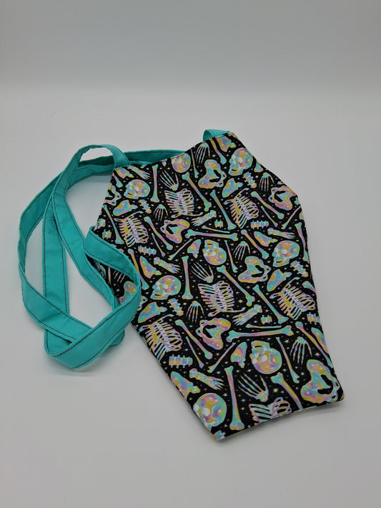 pastel rainbow bones v. 2 coffin tote