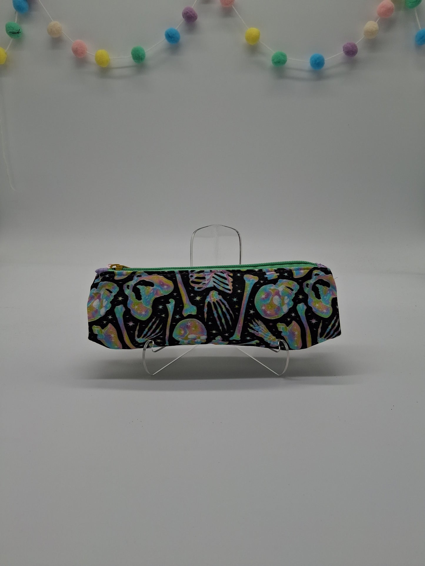 pastel rainbow bones v. 2 slim pencil case