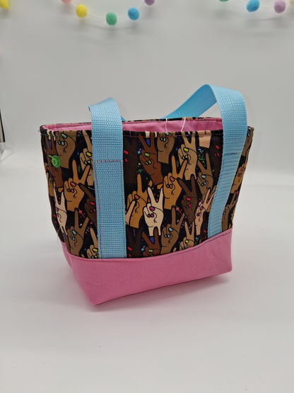diverse peace signs v. 2 mini tote