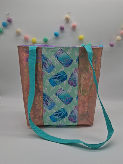 witchy jars v. 2 large zippered tote