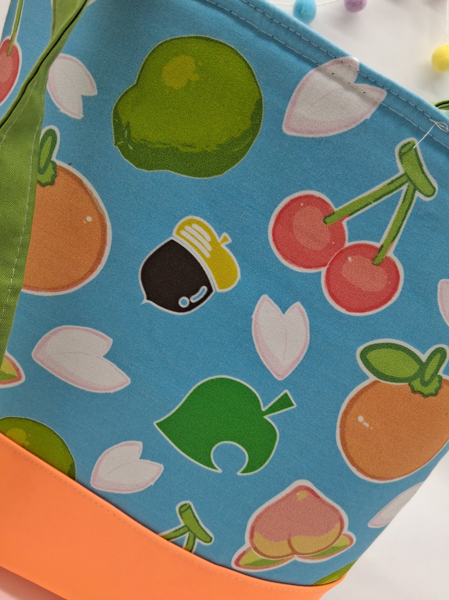 island fruits v. 1 large zippered tote