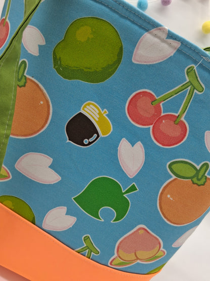island fruits v. 1 large zippered tote