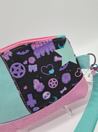 pastel goth black v. 3 Clematis wristlet