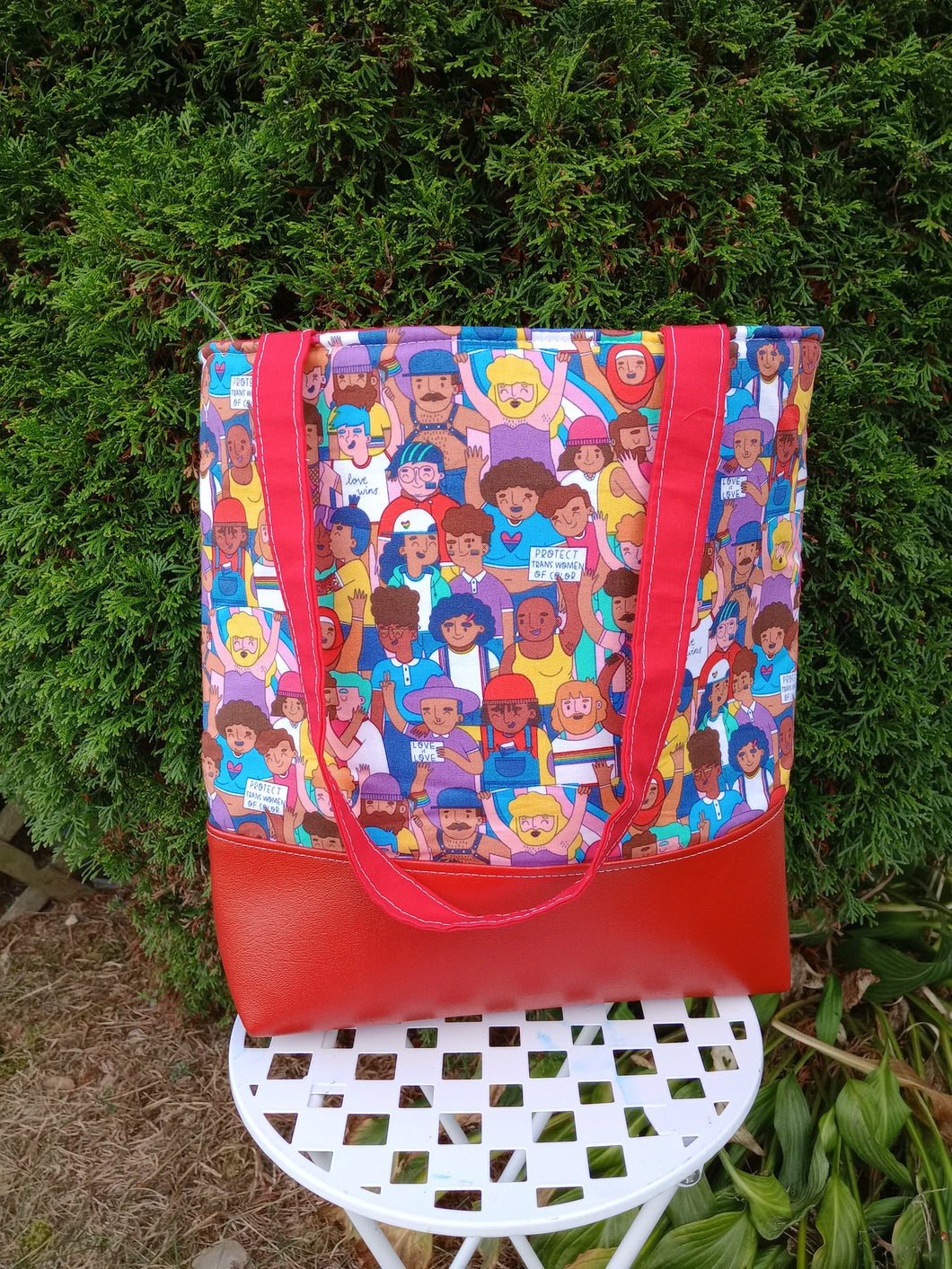 rainbow parade v. 3 large tote