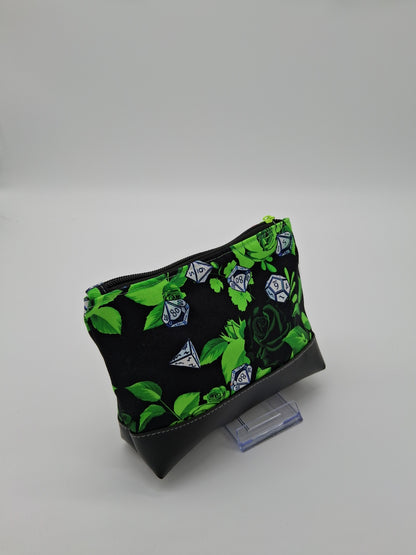 green floral dice v. 2 boxy pouch