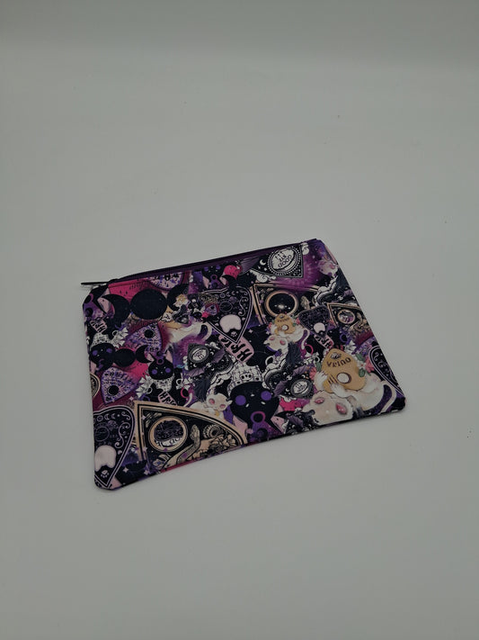ouija cats v. 1 flat zipper pouch