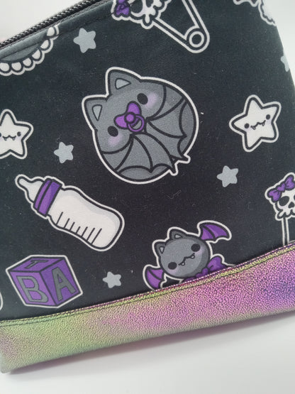 purple baby bats boxy pouch
