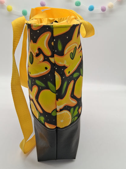 lemon sharks v. 1 large zippered tote