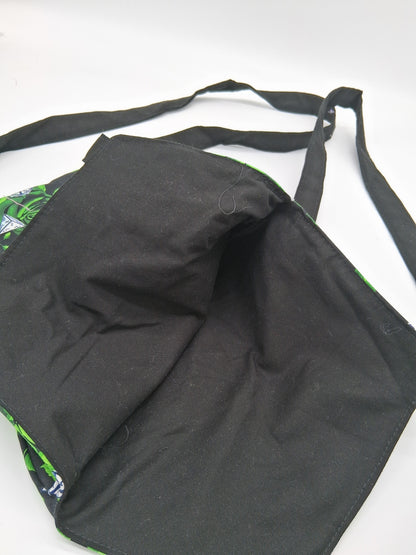 neon green floral dice v. 1 coffin tote