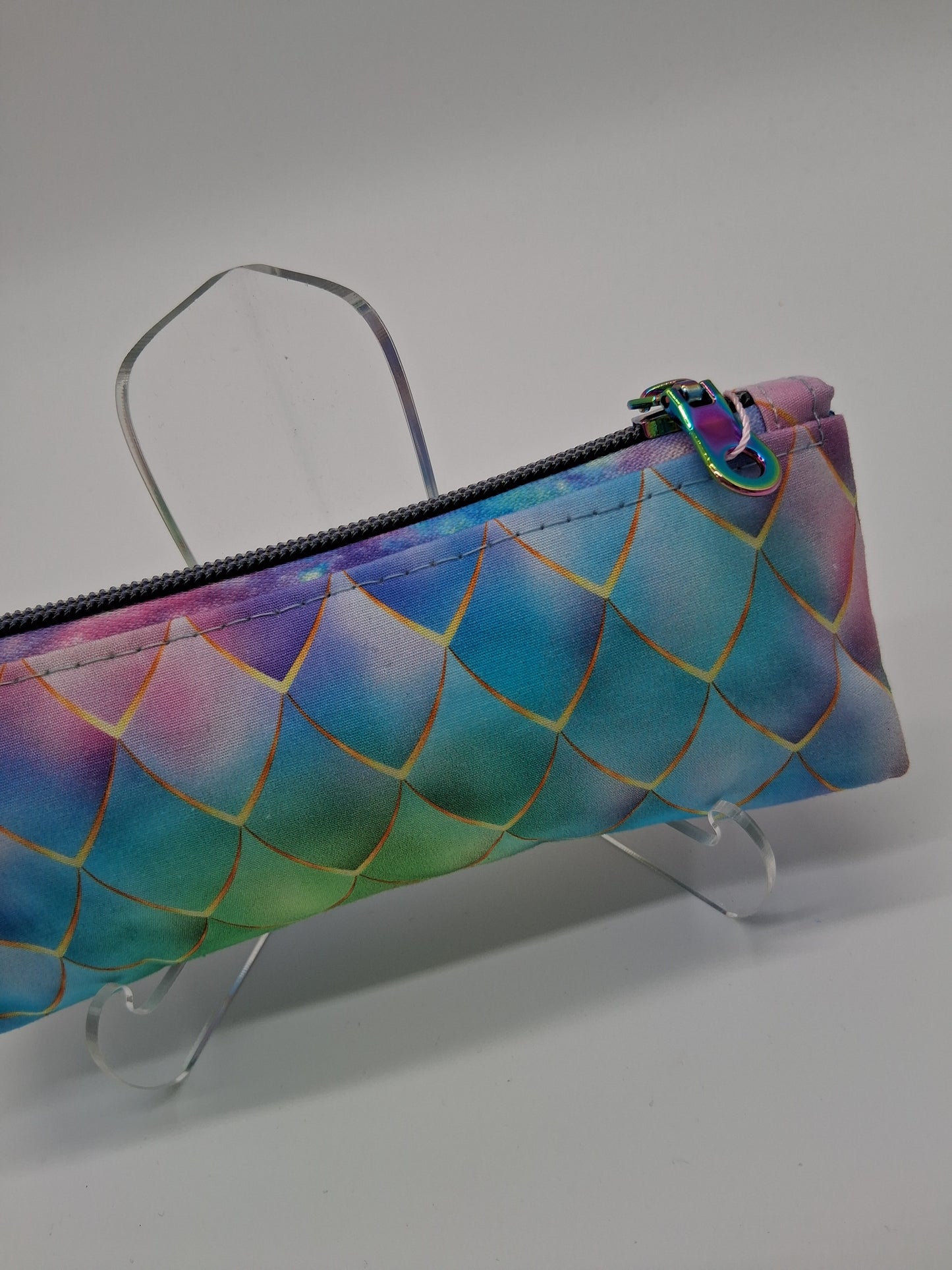 pastel dragon scale slim mini pen case
