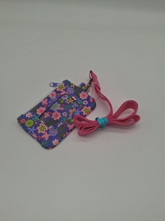 bold purple floral v. 1 piper ID holder