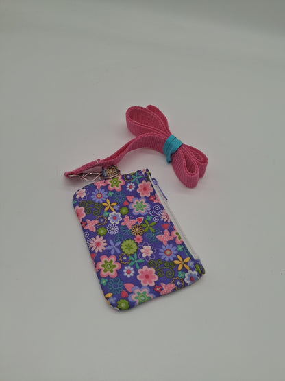 bold purple floral v. 1 piper ID holder
