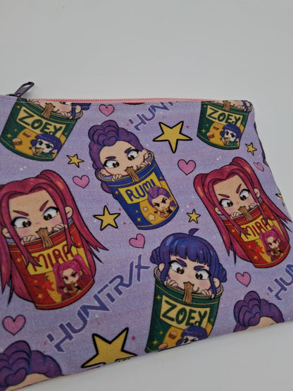 kpop ramen v. 3 flat zipper pouch