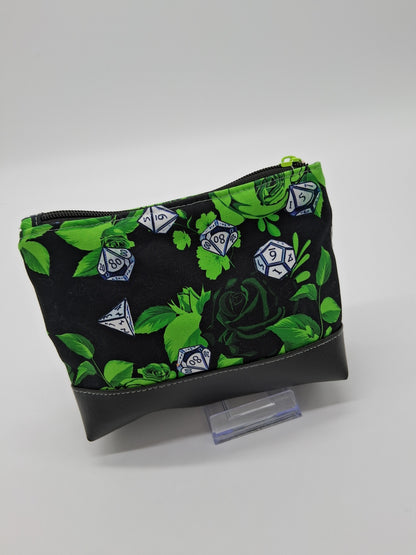 green floral dice v. 2 boxy pouch
