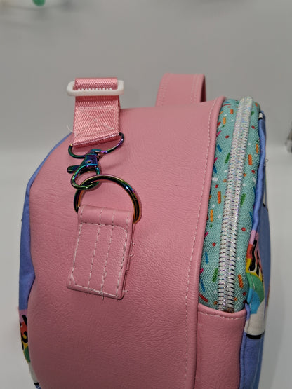 eff off rainbow Pisces heart bag