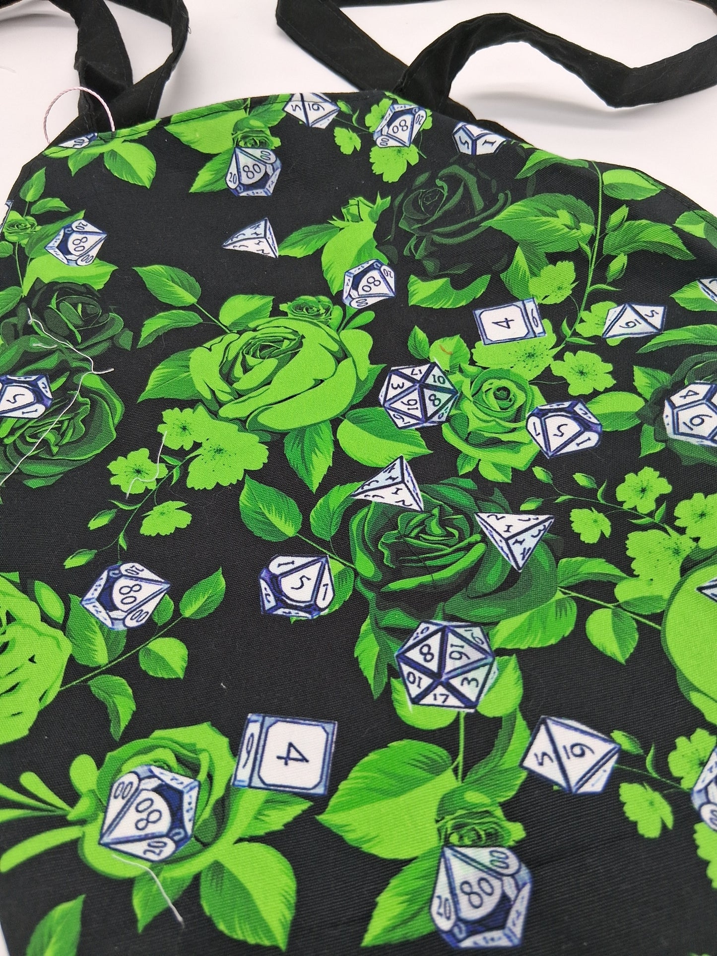 neon green floral dice v. 1 coffin tote