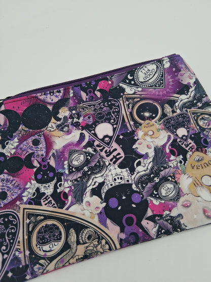 ouija cats v. 1 flat zipper pouch